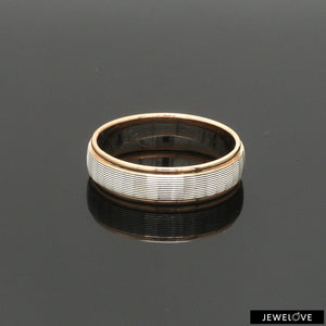 Jewelove™ Rings Unisex Platinum Rose Gold Couple Love Bands JL PT 1366