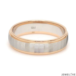 Jewelove™ Rings Unisex Platinum Rose Gold Couple Love Bands JL PT 1366