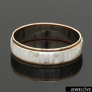 Jewelove™ Rings Unisex Platinum Rose Gold Couple Love Bands JL PT 1366