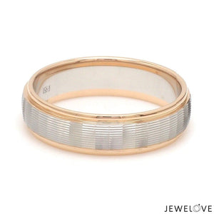 Jewelove™ Rings Unisex Platinum Rose Gold Couple Love Bands JL PT 1366