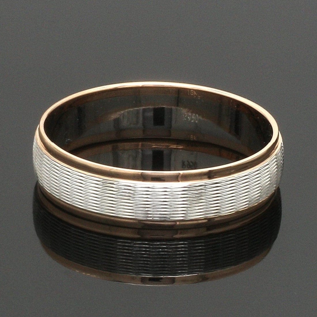 Jewelove™ Rings Unisex Platinum Rose Gold Couple Love Bands JL PT 1366