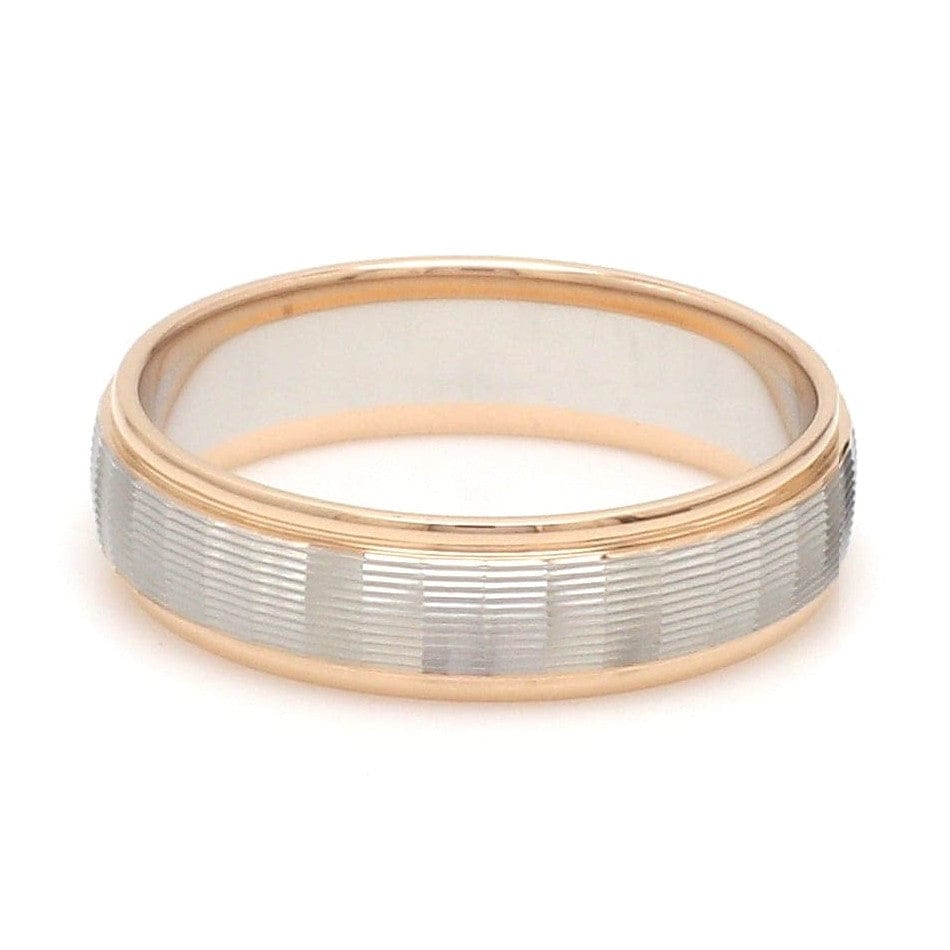 Jewelove™ Rings Unisex Platinum Rose Gold Couple Love Bands JL PT 1366