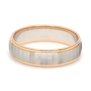 Jewelove™ Rings Unisex Platinum Rose Gold Couple Love Bands JL PT 1366