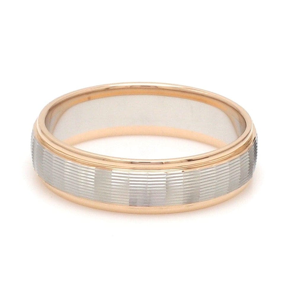 Jewelove™ Rings Unisex Platinum Rose Gold Couple Love Bands JL PT 1366