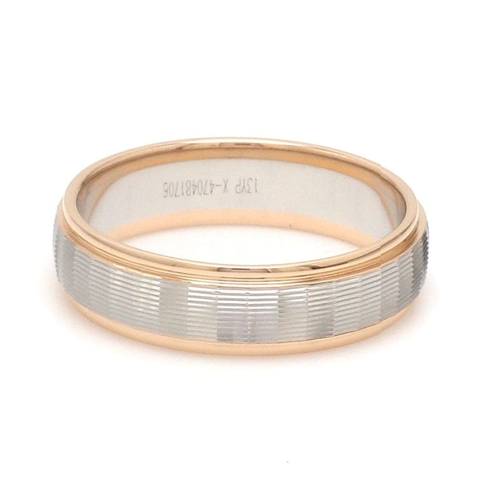 Jewelove™ Rings Unisex Platinum Rose Gold Couple Love Bands JL PT 1366