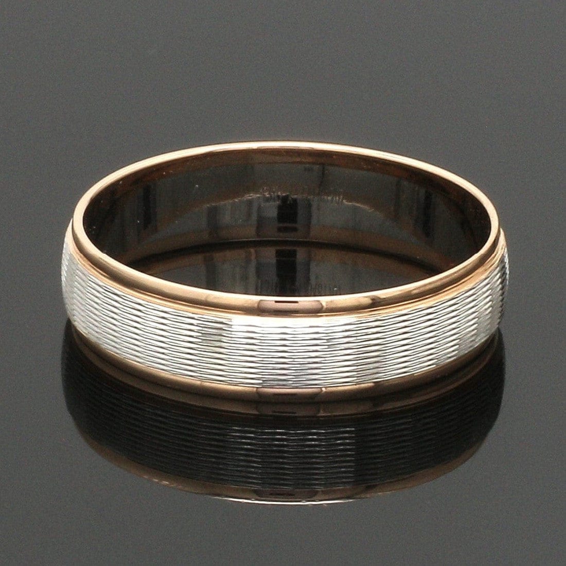 Jewelove™ Rings Unisex Platinum Rose Gold Couple Love Bands JL PT 1366