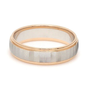 Jewelove™ Rings Unisex Platinum Rose Gold Couple Love Bands JL PT 1366