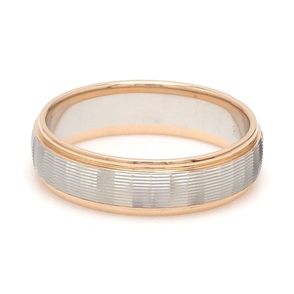 Jewelove™ Rings Unisex Platinum Rose Gold Couple Love Bands JL PT 1366