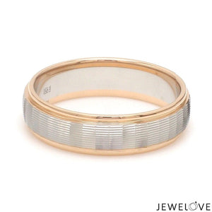 Jewelove™ Rings Unisex Platinum Rose Gold Couple Love Bands JL PT 1366