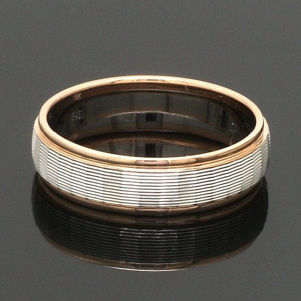 Jewelove™ Rings Men's Band only Unisex Platinum Rose Gold Couple Love Bands JL PT 1366