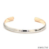 Jewelove™ Bangles & Bracelets Unisex Platinum Rose Gold Open Kada Hi-Polish JL PTB 736R