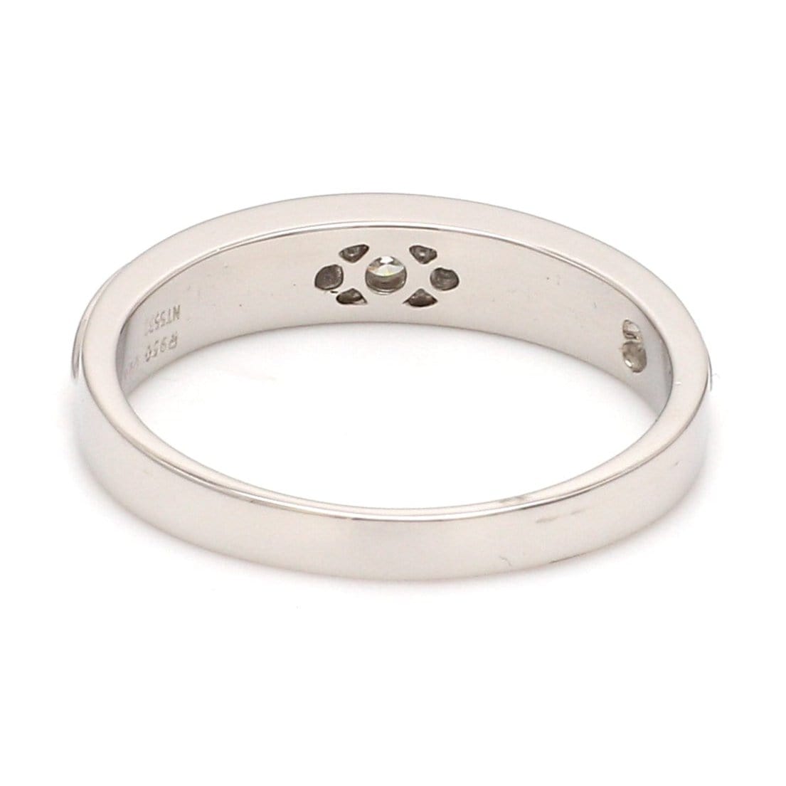 Jewelove™ Rings United Three Diamond Platinum Love Bands JL PT 588