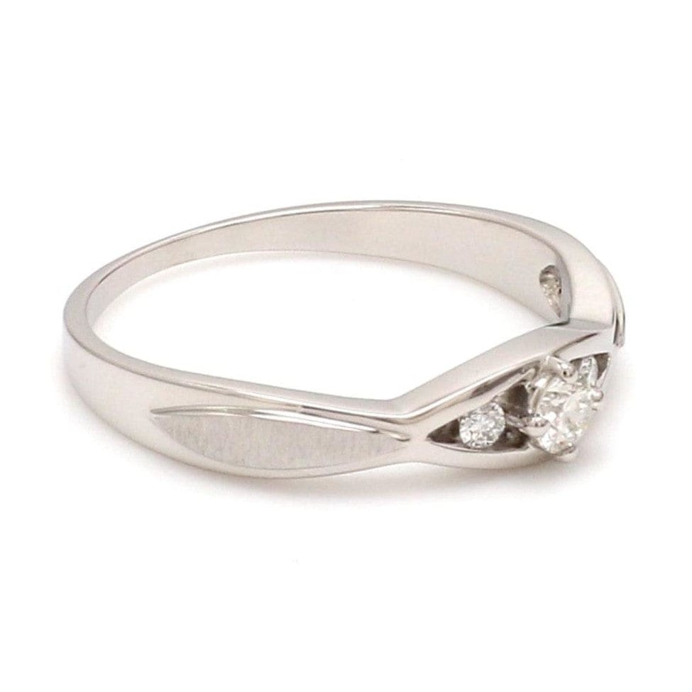 Jewelove™ Rings United Three Diamond Platinum Love Bands JL PT 588