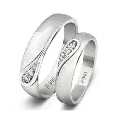 Jewelove™ Rings Ying Yang Platinum Love Bands SJ PTO 214