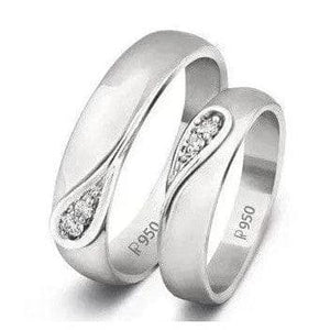 Jewelove™ Rings Ying Yang Platinum Love Bands SJ PTO 214