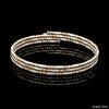 Japanese 3-row Platinum & Rose Gold Bracelet for Women with Diamond Cut Balls JL PTB 1225