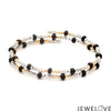 Japanese Platinum Rose Gold with Black Beads Nazariya / Nazariye Bracelet for Kids JL PTB 1230