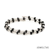 Japanese Platinum with Black Beads Nazariya / Nazariye Bracelet for Kids JL PTB 1229