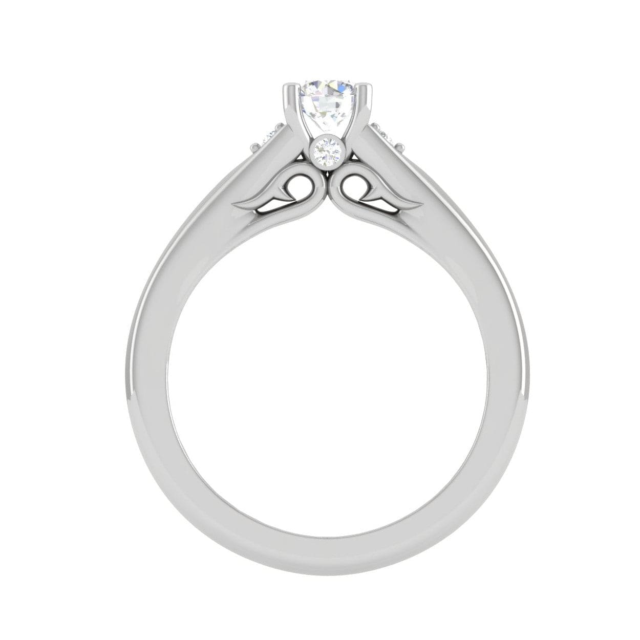 Jewelove™ Rings VS J / Women's Band only 0.20 cts Solitaire Diamond Platinum Ring for Women JL PT RV RD 121