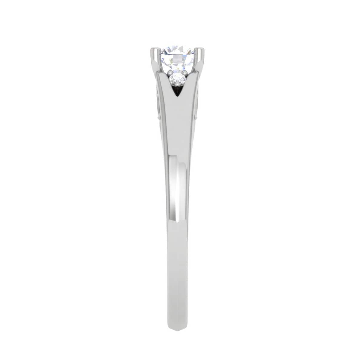 Jewelove™ Rings VS J / Women's Band only 0.20 cts Solitaire Diamond Platinum Ring for Women JL PT RV RD 121