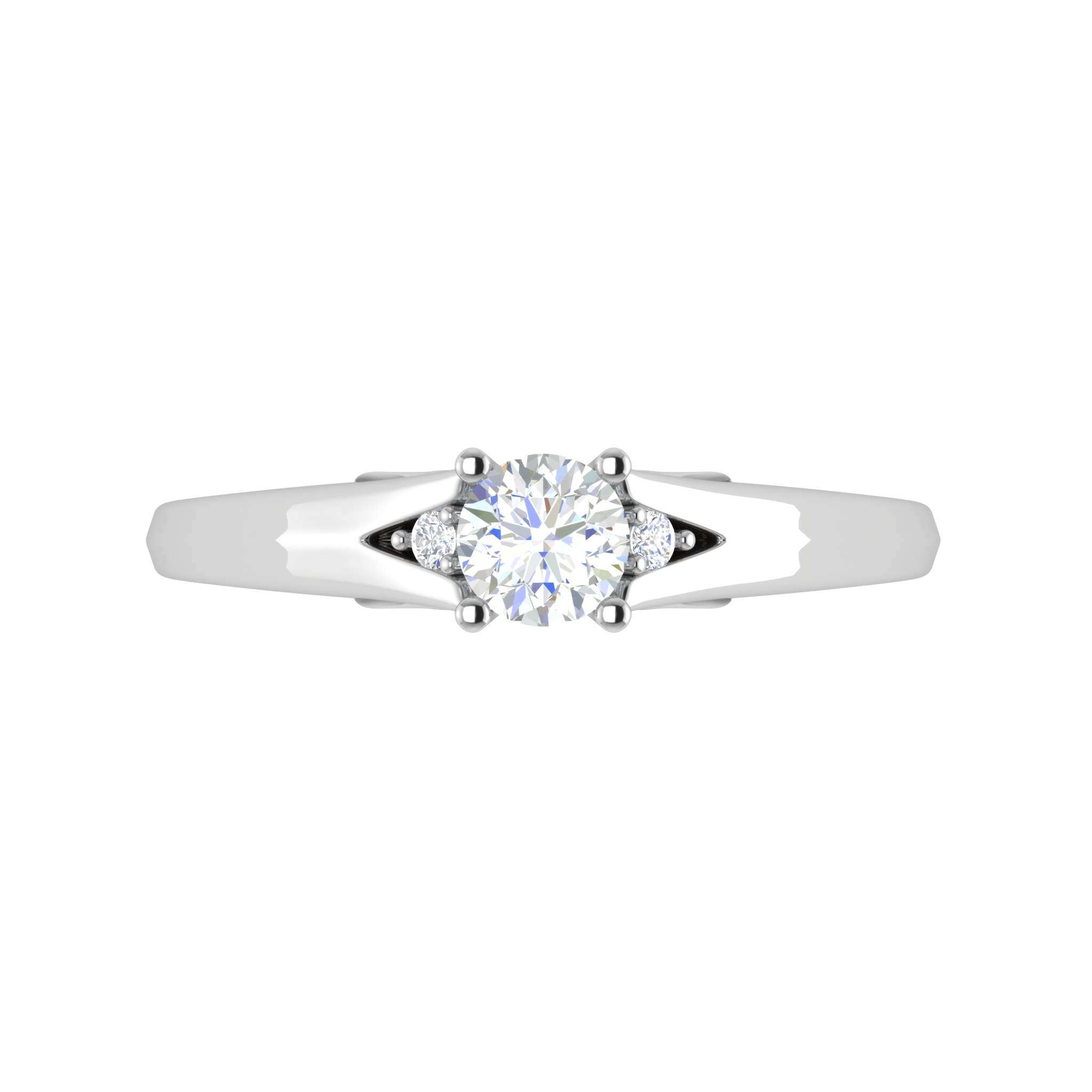 Jewelove™ Rings VS J / Women's Band only 0.20 cts Solitaire Diamond Platinum Ring for Women JL PT RV RD 121