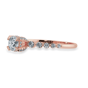 Jewelove™ Rings Women's Band only / VS J 0.20cts. Solitaire Diamond Accents 18K Rose Gold Ring JL AU 1202R-C