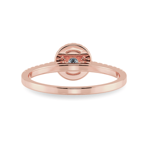 Jewelove™ Rings Women's Band only / VS J 0.20cts. Solitaire Diamond Halo Shank 18K Rose Gold Ring JL AU 1193R-C