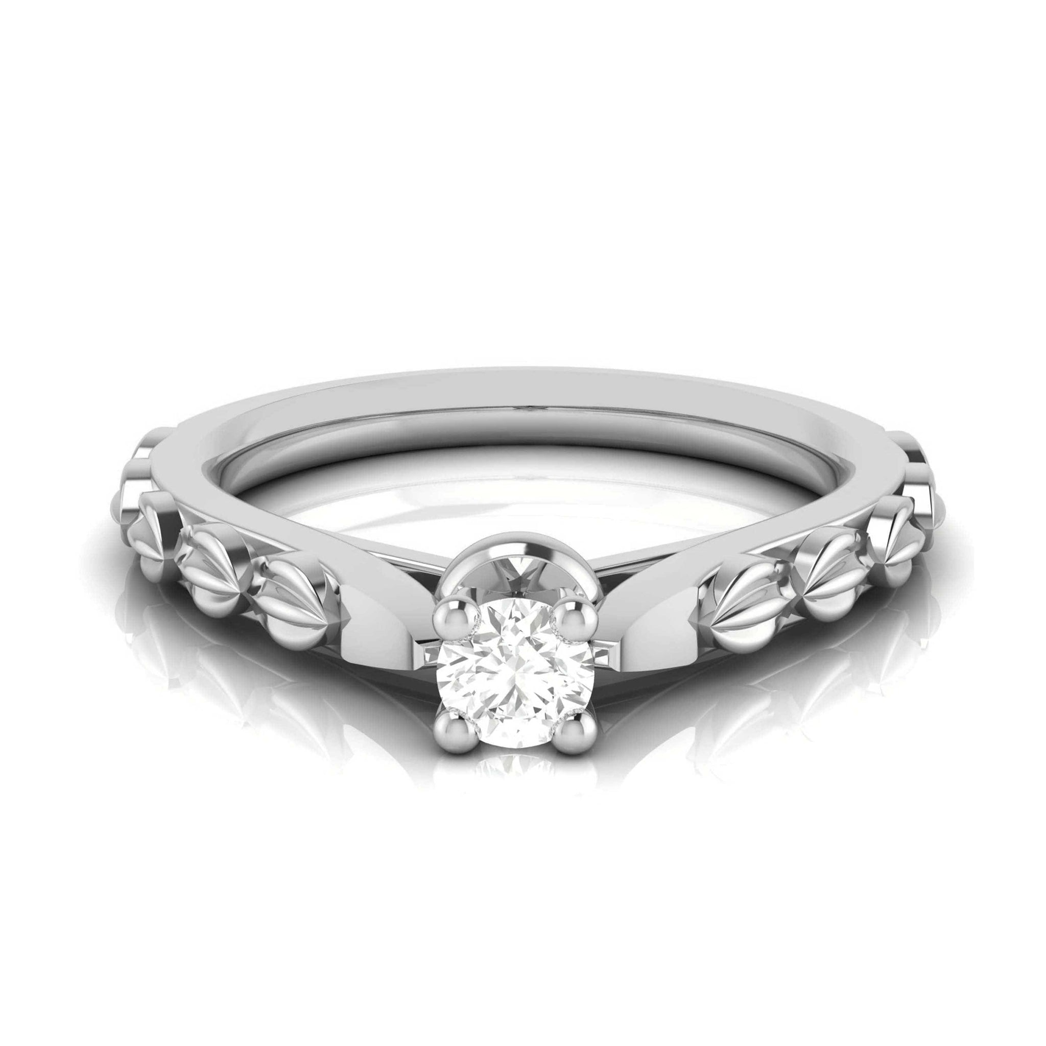 Jewelove™ Rings 0.20cts Solitaire Diamond Platinum Ring for Women JL PT R-47