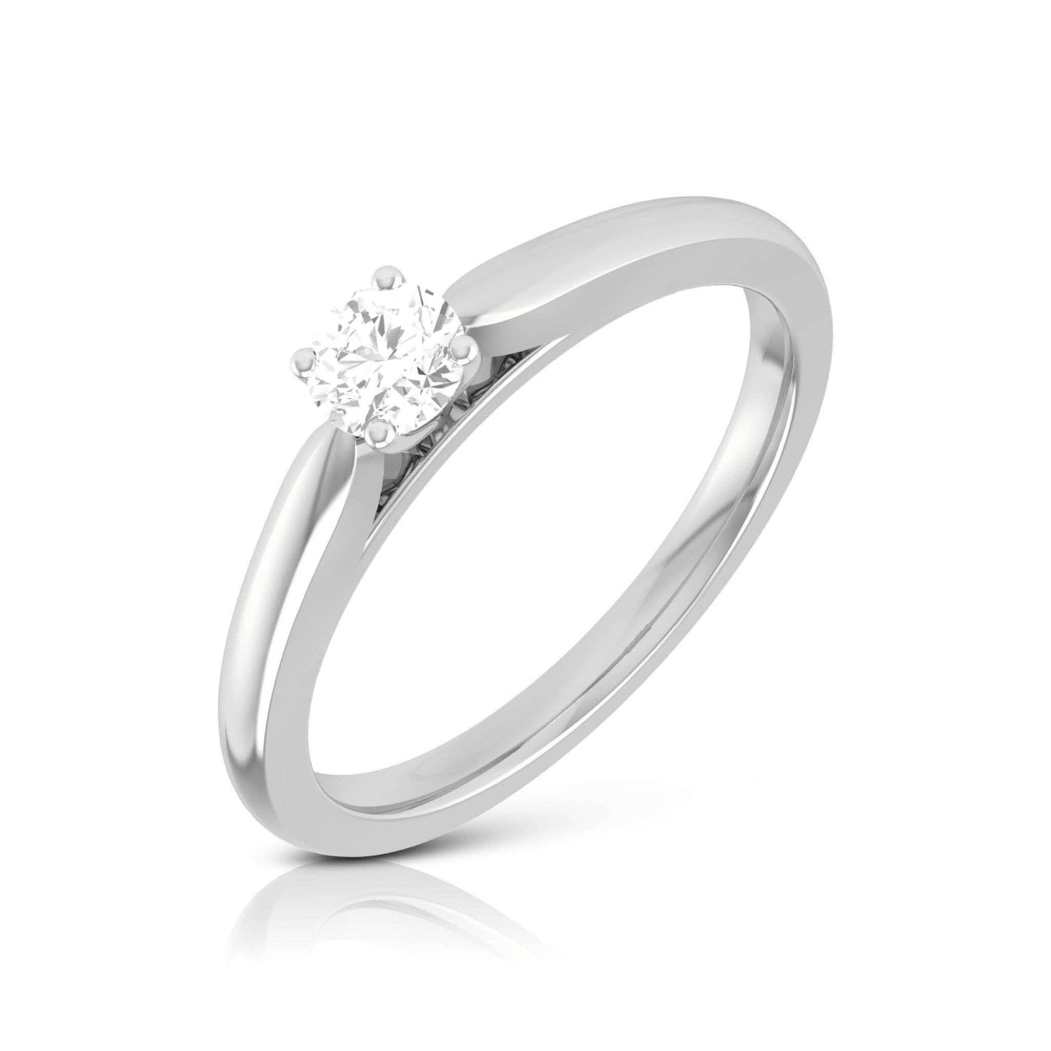 Jewelove™ Rings 0.20cts. Solitaire Platinum Engagement Ring for Women JL PT R-56