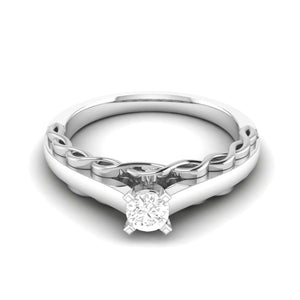 Jewelove™ Rings 0.20cts. Solitiare Diamond Platinum Engagement Ring for Women JL PT R-72