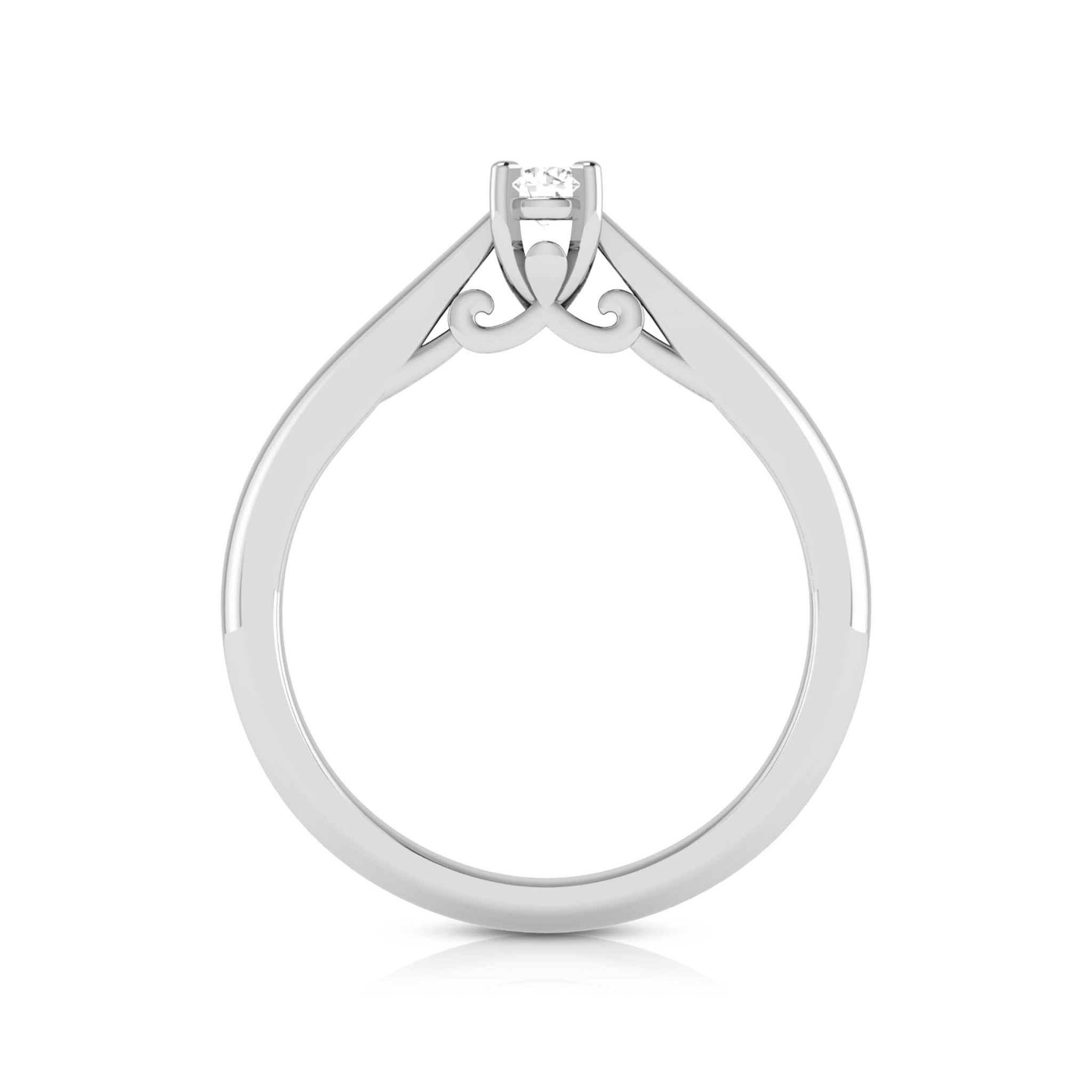 Jewelove™ Rings 0.20cts. Solitiare Platinum Diamond Engagement Ring for Women JL PT R-71