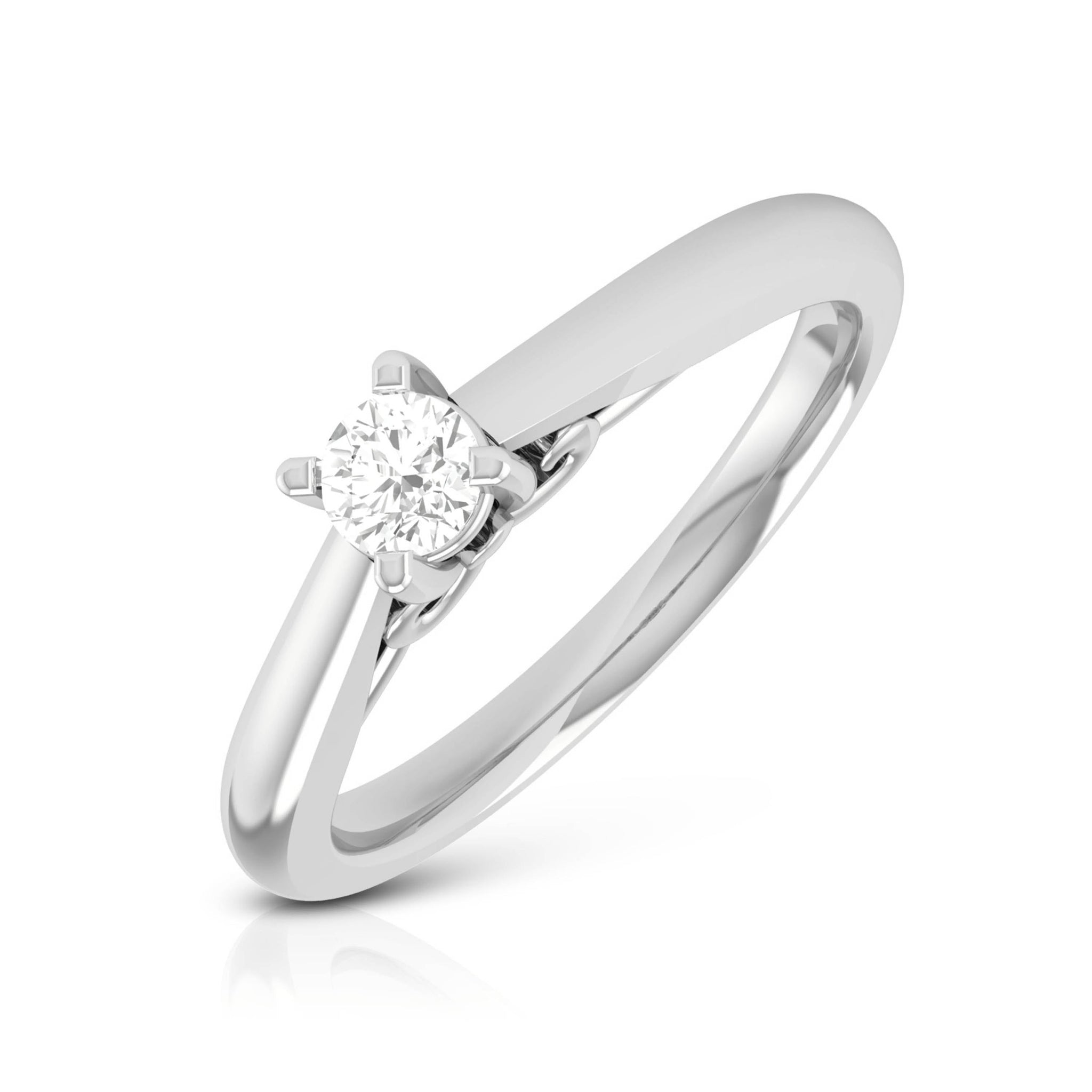 Jewelove™ Rings 0.20cts. Solitiare Platinum Diamond Engagement Ring for Women JL PT R-71