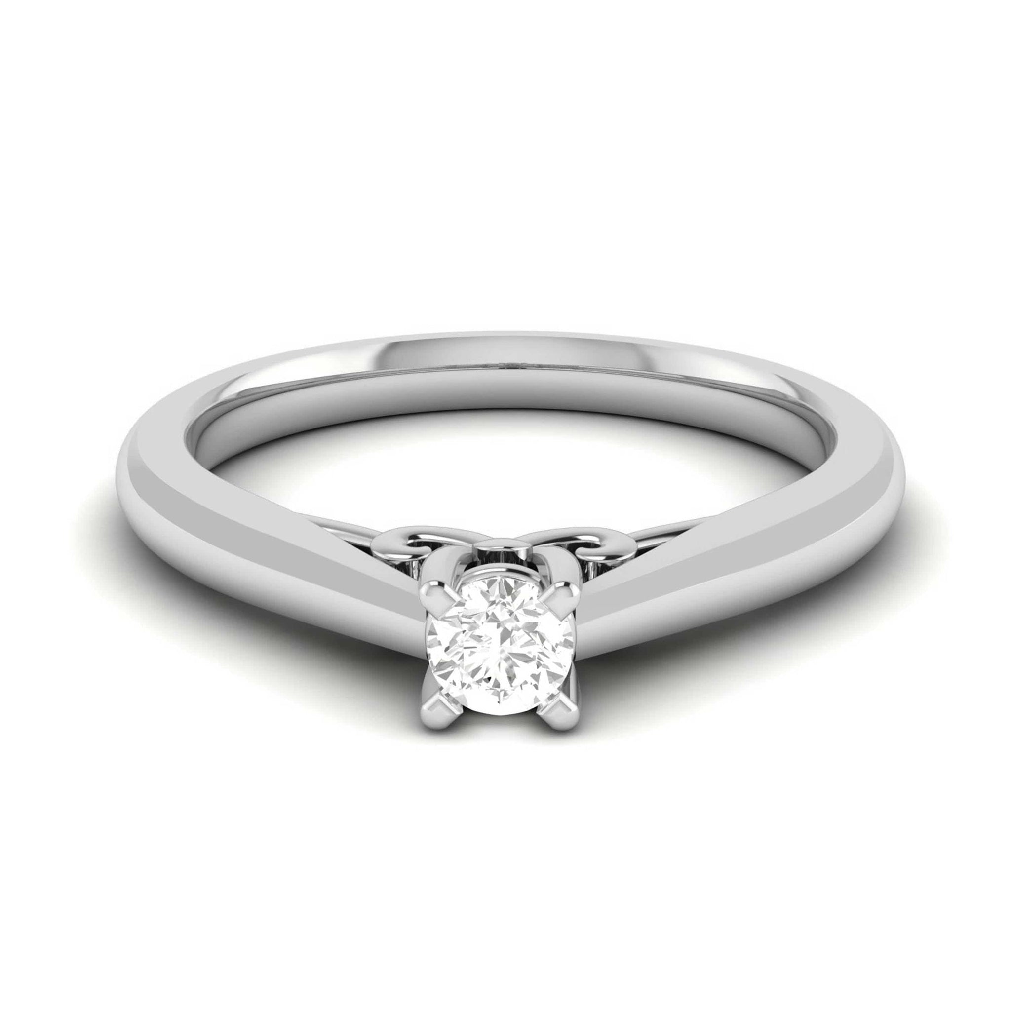 Jewelove™ Rings 0.20cts. Solitiare Platinum Diamond Engagement Ring for Women JL PT R-71