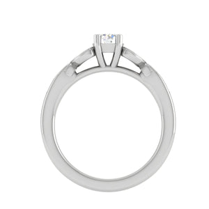 Jewelove™ Rings SI IJ / Women's Band only 0.25 cts Solitaire Diamond Platinum Ring for Women JL PT RV RD 113