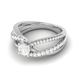 Jewelove™ Rings 0.25cts Solitaire Platinum Diamond Engagement Ring for Women JL PT R-66