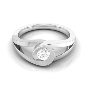 Jewelove™ Rings 0.25cts. Solitaire Platinum Split Shank Engagement Ring for Women JL PT R-58