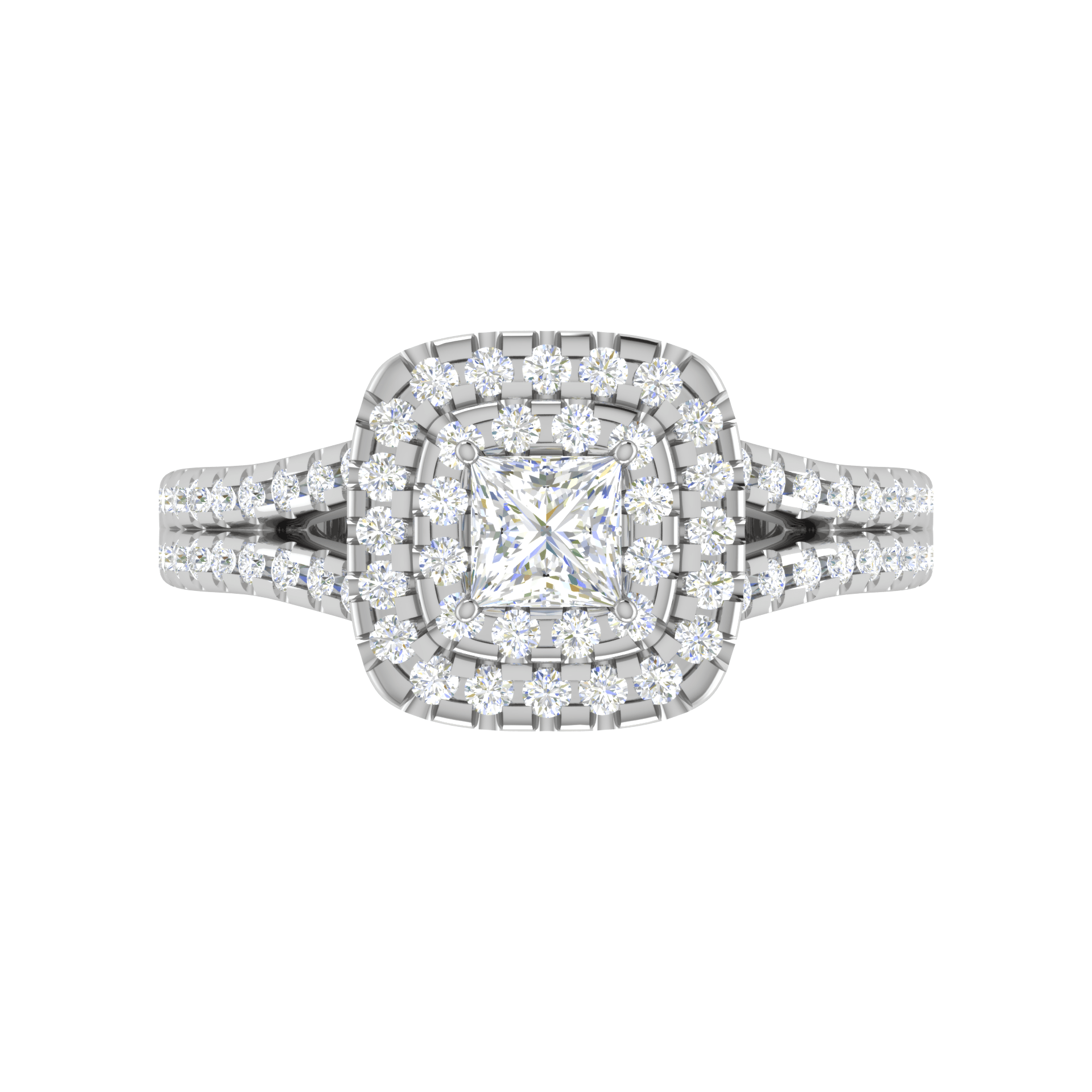 Double Row Diamond Ring in White Gold (0.21 ct. tw.) – Osnat Har Noy Jewelry