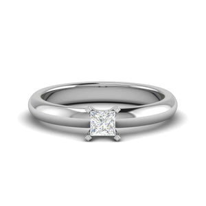 Jewelove™ Rings VS I / Women's Band only 0.30 cts Princess Cut Solitaire Platinum Ring JL PT RS PR 123