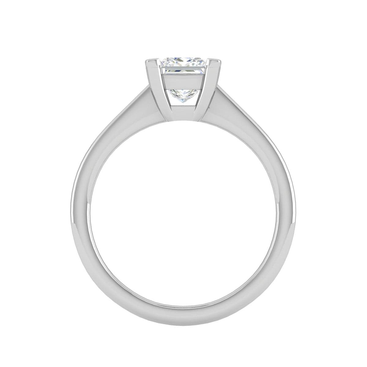 Jewelove™ Rings VS I / Women's Band only 0.30 cts Princess Cut Solitaire Platinum Ring JL PT RS PR 129