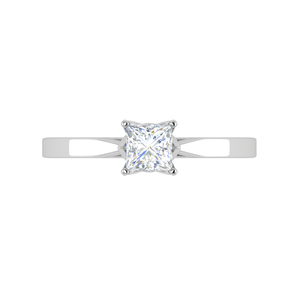 Jewelove™ Rings VS I / Women's Band only 0.30 cts Princess Cut Solitaire Platinum Ring JL PT RS PR 186