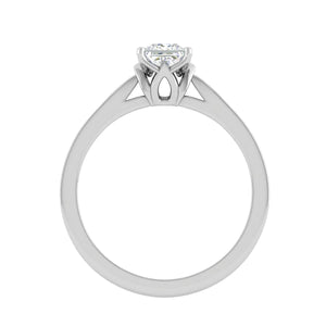 Jewelove™ Rings VS I / Women's Band only 0.30 cts Princess Cut Solitaire Platinum Ring JL PT RS PR 186