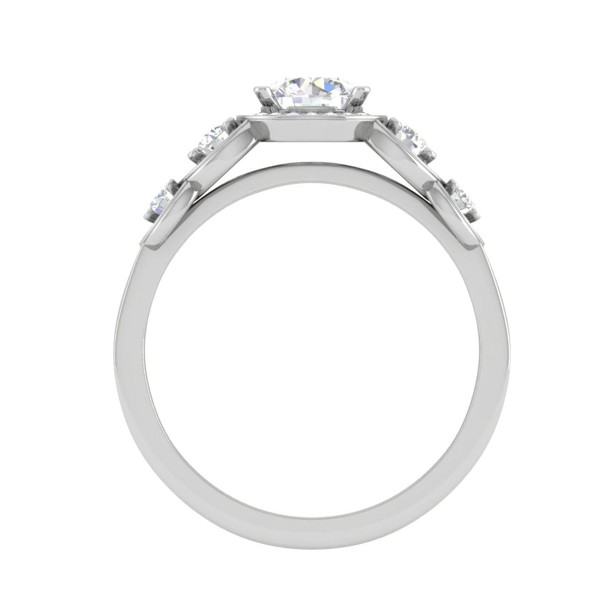 Jewelove™ Rings VS J / Women's Band only 0.30 cts Solitaire Designer Diamond Platinum Ring for Women JL PT RV RD 132