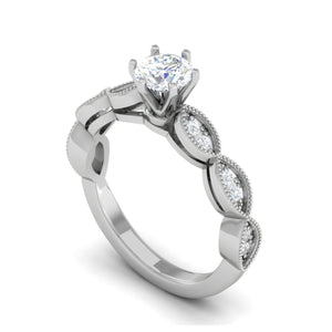 Jewelove™ Rings VS J / Women's Band only 0.30 cts Solitaire Diamond Accents Platinum Ring JL PT RP RD 153