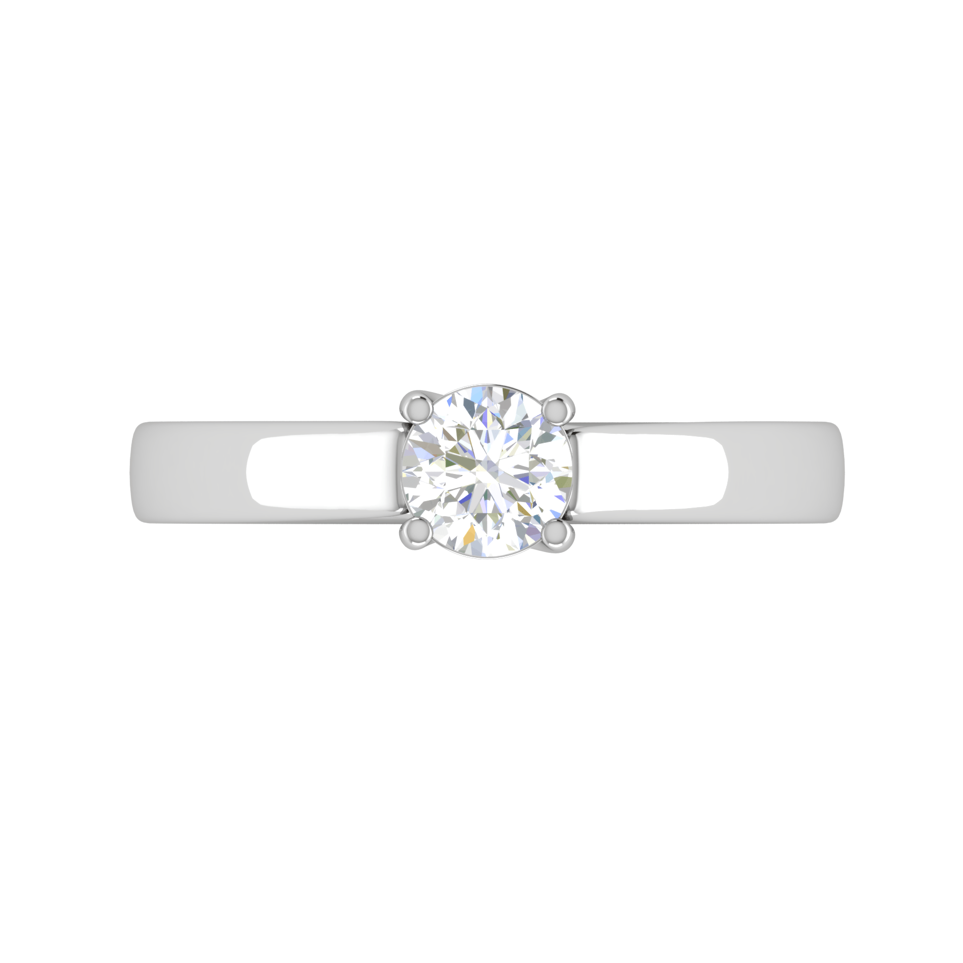 Jewelove™ Rings J VS / Women's Band only 0.30 cts Solitaire Diamond Platinum Ring JL PT RH RD 189