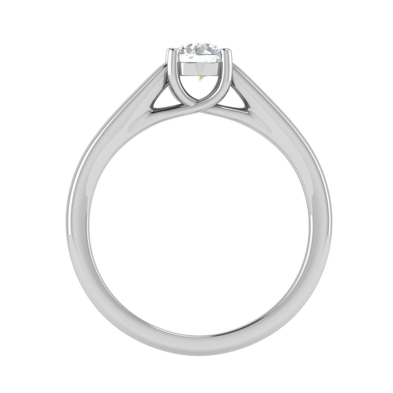 Jewelove™ Rings J VS / Women's Band only 0.30 cts Solitaire Diamond Platinum Ring JL PT RH RD 189