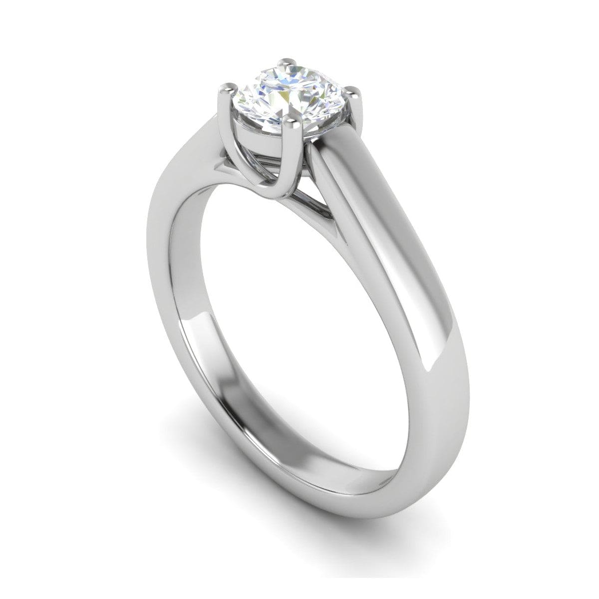 Jewelove™ Rings J VS / Women's Band only 0.30 cts Solitaire Diamond Platinum Ring JL PT RH RD 189