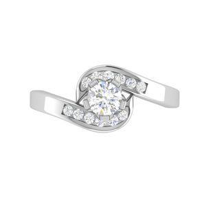 Jewelove™ Rings VS J / Women's Band only 0.30 cts Solitaire Diamond Platinum Ring JL PT RP RD 139