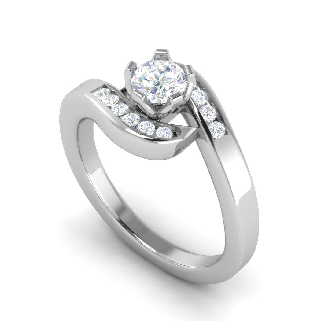 Jewelove™ Rings VS J / Women's Band only 0.30 cts Solitaire Diamond Platinum Ring JL PT RP RD 139