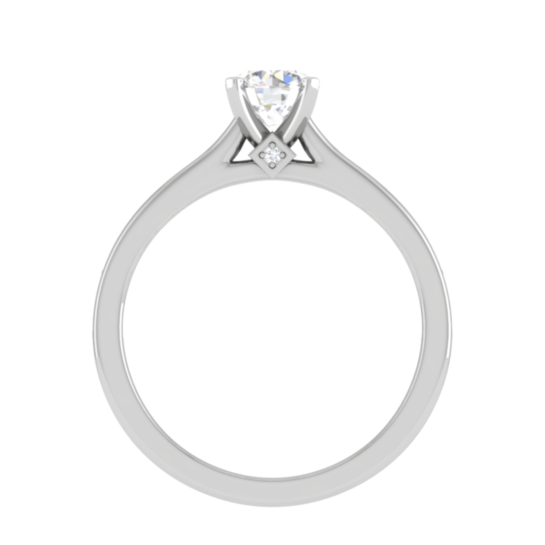 Jewelove™ Rings J VS / Women's Band only 0.30 cts Solitaire Diamond Shank Platinum Ring JL PT RC AS 229