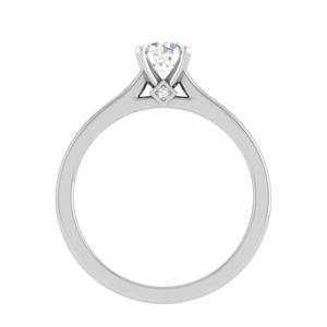 Jewelove™ Rings J VS / Women's Band only 0.30 cts Solitaire Diamond Shank Platinum Ring JL PT RC AS 229